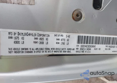 2002 Dodge Neon Se from USA, damaged, VIN 1B3ES46C92D630945